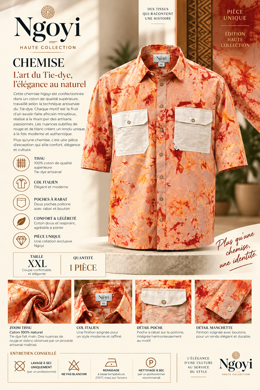 Chemise Brodée Nombakélé